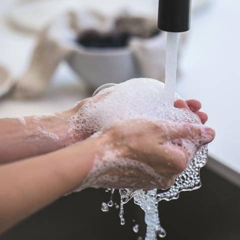 using foam to wash your face