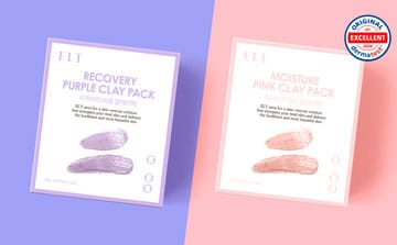 Recovery Purple Clay & Moisture Pink Clay Packs